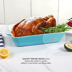 Casserole Dish Ceramic Baking Dish Casserole Dishes for Oven 9x13 Baking Dish with Handles Deep and Large Capacity Baking Dish for Casseroles Lasagnas Roasted Vegetables Great Kitchen Gifts,Blue