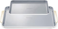 Caraway Non-Stick Ceramic Baking Sheet Duo - Naturally Slick Ceramic Coating - Non-Toxic, PTFE & PFOA Free - 18 x 13" Large & 15 x 10" Medium - White