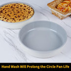 9.5 Inch Round Cake Pan Set of 2,Cast Aluminum Bakeware Ceramic Nonstick Oven and Dishwasher Safe(Beige)