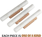 Koville African Natural Marble French Rolling Pin, 16inch Non-Stick Rolling Pin for Baking, Dough Roller for Pasta, Dumpling, Fondant, Pie, Bread, Pizza, Kitchen Baking Tools(Namib Fantasy)