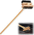 1 Pack Stainless Steel Grill Brush 48 Inch Large Double Ended Grill Brush with Long Handle for Commercial BBQs Outdoor Good Picnic Restaurant Kitchens Dealing with Grease Residue and Buildup
