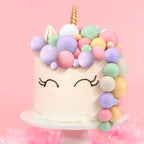 108 Pcs Balls Cake Topper DIY Cupcake Insert Foam Balloons for Cake Baking Wedding Anniversary Birthday Decoration(Vivid Colors,Multi Sizes)