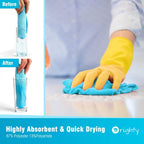 Orighty Microfiber Cleaning Cloth, 12 Pack Highly Absorbent Cleaning Supplies, Lint Free Cloths for Multiple-use, Powerful Dust Removal Clean Rags for House, Kitchen, Car Care(12x12 inch) Blue
