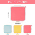 Sandwich Containers, Silicone Sandwich Storage with Snap-Off,Sandwich Box for Lunch,BPA Free,Leakproof, Reusable Plastic Sandwich Holder for Fruit,Salad,Snacks and Food Storage (Pink+Blue)