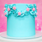 Sprinkle Pop Briar Rose Princess Sprinkle Mix| Pink and Blue Sprinkles with ~6 Hand Piped Royal Icing Roses| Birthday Sprinkles Made in USA for Decorating Cake Cupcakes Donuts Cookies Ice Cream, 2oz