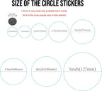 Custom Stickers Kraft Paper Labels Personalized Withe Text, Business Logo Customized Food Jars Labels Bakery Label Sticker Package Favor Canning Circle 100pcs (Style 6)