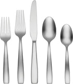 Oneida Everdine 20 Piece Everyday Flatware Set, Service for 4 , 18/0 Stainless Steel, Silverware Set, Dishwasher Safe