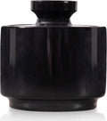 Marble Salt Cellar with Lid 3" Inch Black Spice Jar & Stone Salt Container For Kitchen Countertop, Modern Sugar Bowl