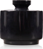 Marble Salt Cellar with Lid 3" Inch Black Spice Jar & Stone Salt Container For Kitchen Countertop, Modern Sugar Bowl