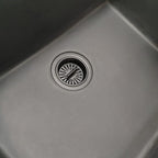 3-1/2 Inch Matte Black All Stainless Steel Kitchen Sink Drain Strainer Assembly with Strainer Basket, Drain Stopper Replacement for 3.5 Inch Kitchen Sink