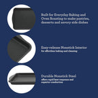 Oster Teston 15 x 10 Inch Nonstick Carbon Steel Cookie Baking Sheet - Matte Black