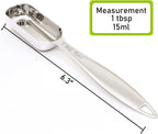 2PCS 1Tablespoon (1tbsp, 3tsp, 15ml, 1/2oz) Single Measuring Spoon, Individual Stainless Steel Long Handle Measure Teaspoon Only