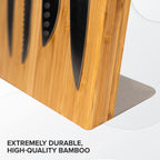 Magnetic Knife Block Without Knives By Coninx - Magnetic Knife Holder for Safe, Clean & Tidy Knife Storage - Bamboo Knife Rack Magnetic Stand for Cooking Utensils & More - Elegant Magnetic Knife Rack