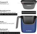 Ourokhome Knock Box Espresso Accessories, The Latest Patented Stainless Steel Espresso Machine Tool for Coffee Ground with Removable Knock Bar, Handle and Lid, Dishwasher safe, 4.8 inch (Deep Blue)