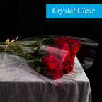 JOYIT 110 ft Cellophane Wrap Roll (35 in x 110 ft) - 3 Mil Thickness, Clear Bags, Wrapping Paper for Flower Gift Baskets (35" fold into 17.5")