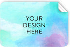 100 Custom Vinyl Stickers - Upload Your own Image, Text, Design, Logo - Personalized Logo Labels for Handmade, Packaging, Bottle, Jars, Candle, Brand Stickers (Sky Blue, 4x2)