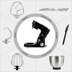 CUSIMAX Stand Mixer 5-QT Tilt-Head Food Mixer Kitchen Electric Mixer with Dough Hook, Wire Whip & Beater for Daily Use