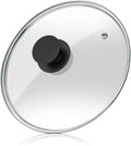 Wadaza Pan Lid 9.5 Inch - Tempered Glass Pot Lid - Oven Safe Replacement Glass Lid for Frying Pan Wok Pot Skillet