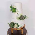 Rinlong Pre-made 3Pcs Faux Succulent Cake Decorating Flowers Cake Toppers Green Cake Decorations Wedding Birthday Baby Shower Spring Cake Decor Topper