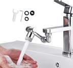 1080° Rotating Faucet Extender Aerator,Universal Splash Filter Faucet,1080 Big Angle Swivel Faucet Aerator Sink Face Wash Attachment with 2 Water Outlet Modes (With 2 Water Outlet Modes)