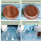 1 Gallon Glass Jar with Airtight Lid and Anti-Skid Bottom for Dry Food Storage