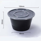 100pc 26 Oz Meal Prep Containers disposable, Plastic Food Take Out Containers With Lid, Take Out Containers Disposable, Reusable food storage containers Round Box，Microwave Freezer Dishwasher Safe