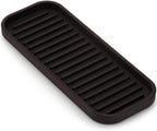 Zulay Kitchen (9x3.5 Silicone Sponge Holder for Kitchen Sink - Flexible Multipurpose Soap Tray Sponge Holder - Sink Organizer Tray for, Bathroom, Makeup, Trinkets & More (Chocolate)