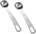 Measuring Spoons, 2 Pcs Stainless Steel Tablespoon 3.75ML / 3/4 TSP, Small Metal Teaspoons for Measuring Dry and Liquid Ingredients