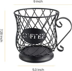 TreeLen K Cup Holder Coffee Pod Holders for 35 Kcups Keurig Storage Organizer Coffee Bar Accessories for Counter - Matte Black