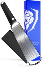 Dalstrong Professional Narrow Grater - Zester - #304 Stainless Steel Blade - G10 Handle Kitchen Shredder - w/Blade Cover - Citrus, Hard Spices, Chocolate, Garlic, Ginger - NSF Certified