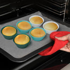 Silicone Cupcake Liners, Upgrades 36 Pack Reusable Baking Muffin Cups Nonstick 3 Shapes Pastry Cake Molds Bento Lunch Box Dividers