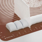 LIMNUO Silicone Baking Mat, Extra Thick Large Non Stick Pastry Mat Sheet for Dough Pie Crust Rolling Mats (Brown, M-16''(W)*20''(L))