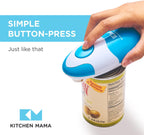 Kitchen Mama Auto Electric Can Opener: Safe, Easy with One Touch, Smooth Edge, Battery Operated, Cordless, Automatic Can Opener for Seniors with Arthritis, Hand Free Appliances, YES YOU CAN (Sky Blue)