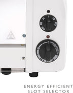 Dualit Classic 4 Slice NewGen Stainless Steel Toaster, White - Hand Built in the UK, Replaceable ProHeat® Elements – Slot Selector, Defrost Bread, Mechanical Timer-For Toast, Bagels & More