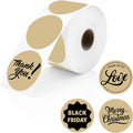 Perco Light Brown 2-inch Round Circle Thermal Sticker Labels - 735 Labels/Roll, Direct Thermal Printer Compatible, Permanent Adhesive, Vibrant Colors, Strong Hold, Perforated for Easy Use—Made in USA
