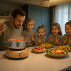 Artestia1500W Electric Swiss Fondue Set for Melting Chocolate Cheese Pot Sets with Temperature Control for Oil Broth Fondue Party, 8 Colored Fondue Forks