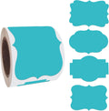 SALEMAR 2" x 3" Cyan Blue Sticker Labels, 200PCS Self-Adhesive Write On Tags for Essential Oil, Bottles, Food, Jars, Canning, Christmas (Cyan Blue)