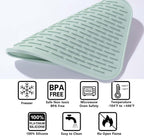 Dish Mat Silicone Dish Drying Mats Works For Drying Stemware Cocktail Glasses Silverware Pots Pans Knives and Dish Rack for Kitchen Counter Sink Bar Pads Easy to Clean (M (11.5" x 9.1") Green)