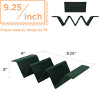 TP Taco Holder Stands, Set of 2 Melamine Large Taco Serving Rack Tray with Handle, Holds 3 Tacos, Dishwasher Safe, Ideal for Taco Night, Party, Home, Fiesta, Green