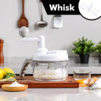 Geedel Hand Food Chopper, Vegetable Quick Chopper Manual Food Processor, Easy To Clean Food Dicer Mincer Mixer Blender, Rotary Onion Chopper for Garlic, Salad, Salsa, Nuts, Meat, Fruit, Ice, etc