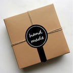 300 Pcs Handmade Stickers for Bakery Packaging – Black Self-Adhesive Food Labels for Homemade Baking, Tamper-Proof Seal Stickers