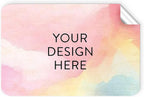 100 Custom Vinyl Stickers - Upload Your own Image, Text, Design, Logo - Personalized Logo Labels for Handmade, Packaging, Bottle, Jars, Candle, Brand Stickers (Watercolor, 4x2)