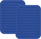 Silicone Trivets for Hot Pots&Pans-Trivet Mat-Hot Pads for Kitchen-Versatile Trivets for Hot Dishes-Heat Resistant Mats for Counter&Table, Pot Holders Drying Mat (9x12) Pack 2 Navy