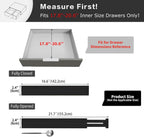 Utoplike 4 pcs Bamboo Kitchen Drawer Dividers Large, Adjustable Black Drawer Organizers, Spring Loaded, Works in Kitchen, Dresser, Bathroom, Bedroom, Drawer, Desk, 2.4" H