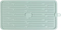 Dish Mat Silicone Dish Drying Mats Works For Drying Stemware Cocktail Glasses Silverware Pots Pans Knives and Dish Rack for Kitchen Counter Sink Bar Pads Easy to Clean (GD-LSD-01-green)