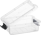 Superio Clear Storage Boxes with Lids, 1.27 Quart Plastic Container Bins for Organizing, Stackable Crates, BPA Free, Non Toxic, Odor Free, Organizers for Home, Office and Dorm, 4 Pack