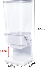 Cereal Dispenser Countertop 2Pc, Cereal Containers Storage, 5L Organization and Storage Containers for Kitchen, Dry Food Dispenser for Rice, Grains, Nuts, Snack,Oatmeal, Pet food, White