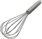 8-Inch Stainless Steel Whisk, Handheld Egg Beater for Mixing Batter, Whipping Cream