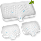 Kitchen Soap Tray,Kitchen Sink Tray Sponge Tray Kitchen Sponge Holder Self Draining Premium Silicone Soap Holder for Bathroom Kitchen Counter Sink Caddy Organizer for Dish Soap Bottle,Soap Dispenser