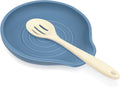 Silicone Spoon Rest for Stove Top - BPA-Free, Heat-Resistant Spoon Holder - Spoon Rest for Kitchen Counter - Large Cooking Utensil Rest for Spoons, Spatulas, Ladles or Tongs - Blue